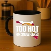 Too Hot For Snowflakes Florida Flag Map State Funny Saying Coffee Mug thumb 4