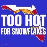 Too Hot For Snowflakes Florida Flag Map State Funny Saying Apron thumb 3