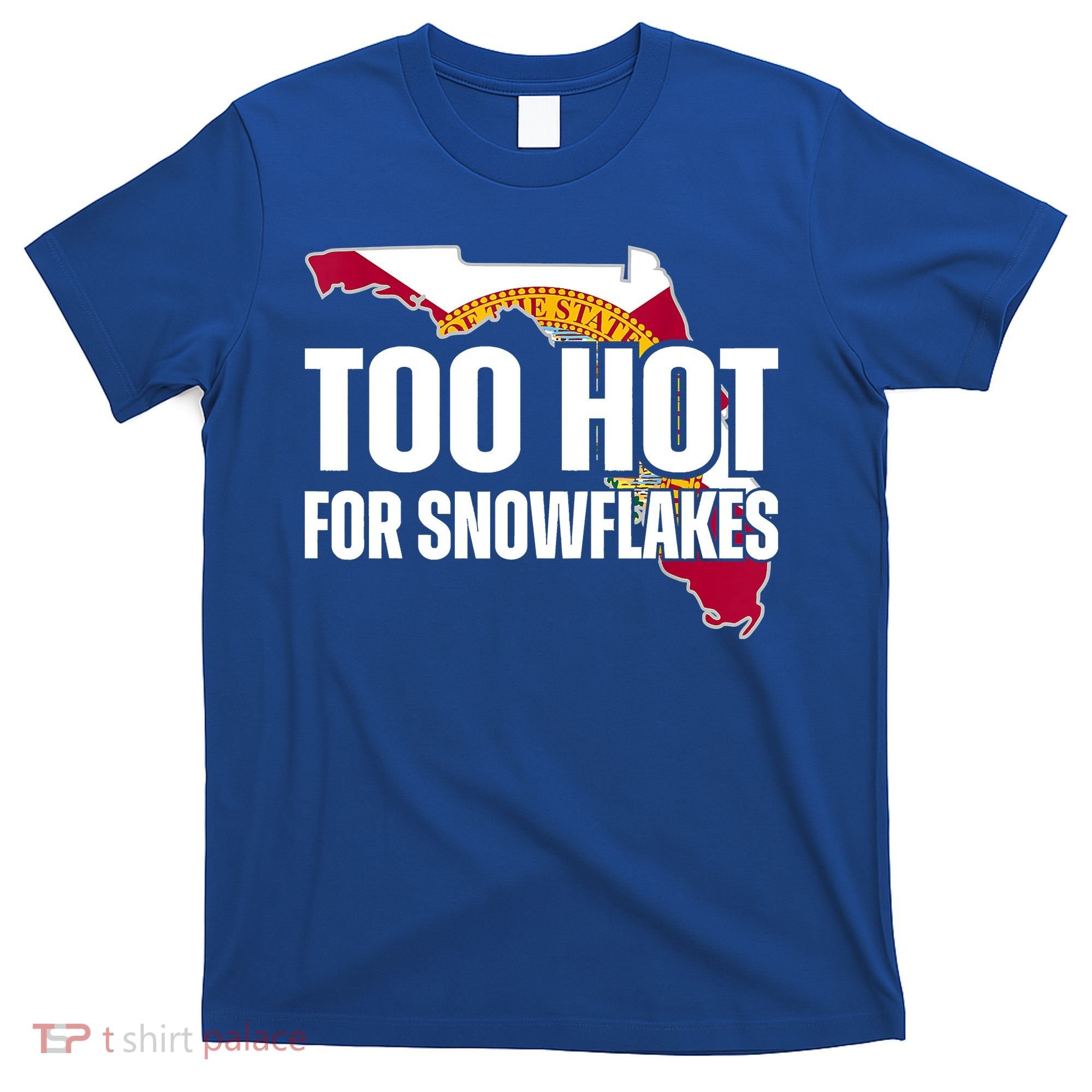 Too Hot For Snowflakes Florida Flag Map State Funny Saying T-Shirt