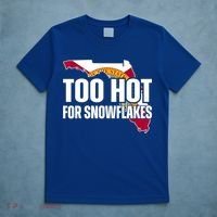 Too Hot For Snowflakes Florida Flag Map State Funny Saying T-Shirt thumb 5