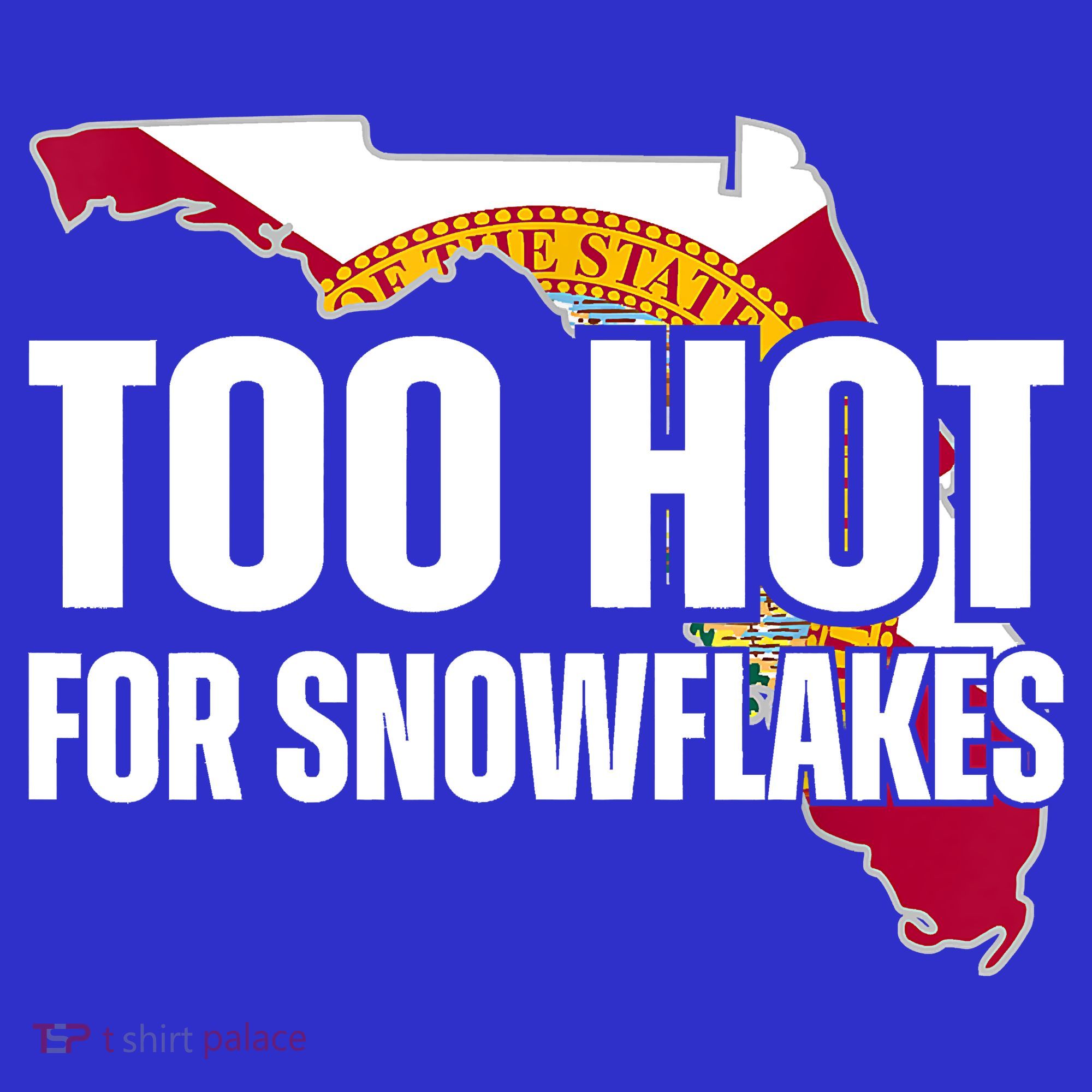 Too Hot For Snowflakes Florida Flag Map State Funny Saying Women's Tank Top