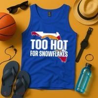 Too Hot For Snowflakes Florida Flag Map State Funny Saying Tank Top thumb 4