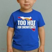 Too Hot For Snowflakes Florida Flag Map State Funny Saying Toddler T-Shirt thumb 2