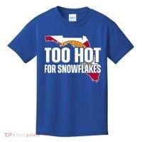 Too Hot For Snowflakes Florida Flag Map State Funny Saying Kids T-Shirt thumb 0