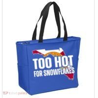 Too Hot For Snowflakes Florida Flag Map State Funny Saying Tote Bag thumb 2