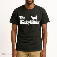 The Husky Father Funny Husky Owner Dad Gifts Tall T-Shirt thumb 2
