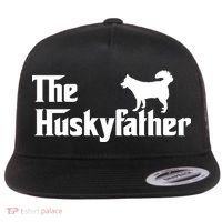 The Husky Father Funny Husky Owner Dad Gifts Flat Bill Trucker Hat thumb 0
