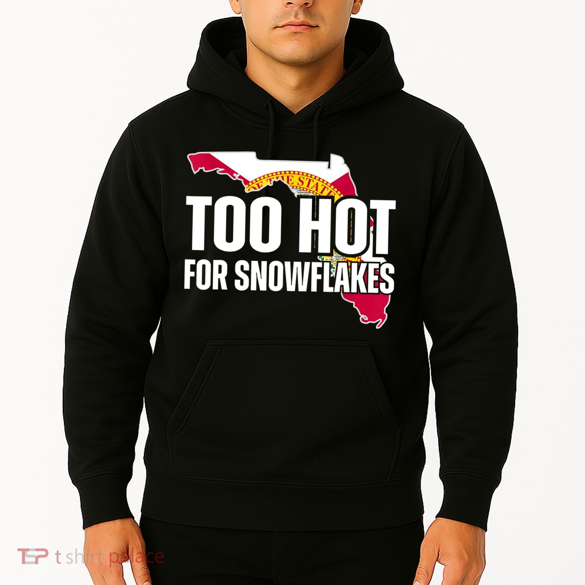 Too Hot For Snowflakes Florida Flag Map State Funny Saying Hoodie