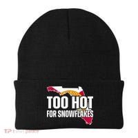 Too Hot For Snowflakes Florida Flag Map State Funny Saying Beanie thumb 0