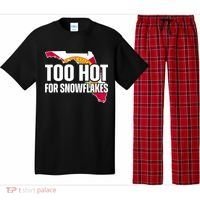 Too Hot For Snowflakes Florida Flag Map State Funny Saying Pajama Set thumb 0