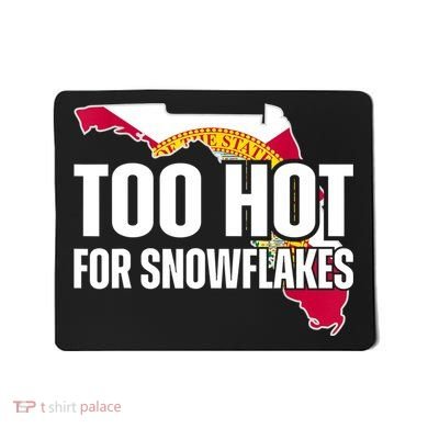 Too Hot For Snowflakes Florida Flag Map State Funny Saying Mousepad