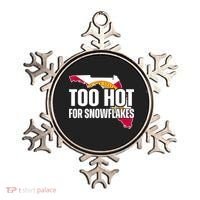 Too Hot For Snowflakes Florida Flag Map State Funny Saying Ornament thumb 0