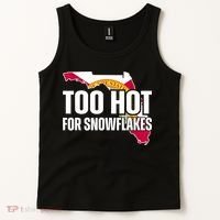 Too Hot For Snowflakes Florida Flag Map State Funny Saying Tank Top thumb 2