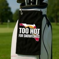 Too Hot For Snowflakes Florida Flag Map State Funny Saying Golf Towel thumb 2