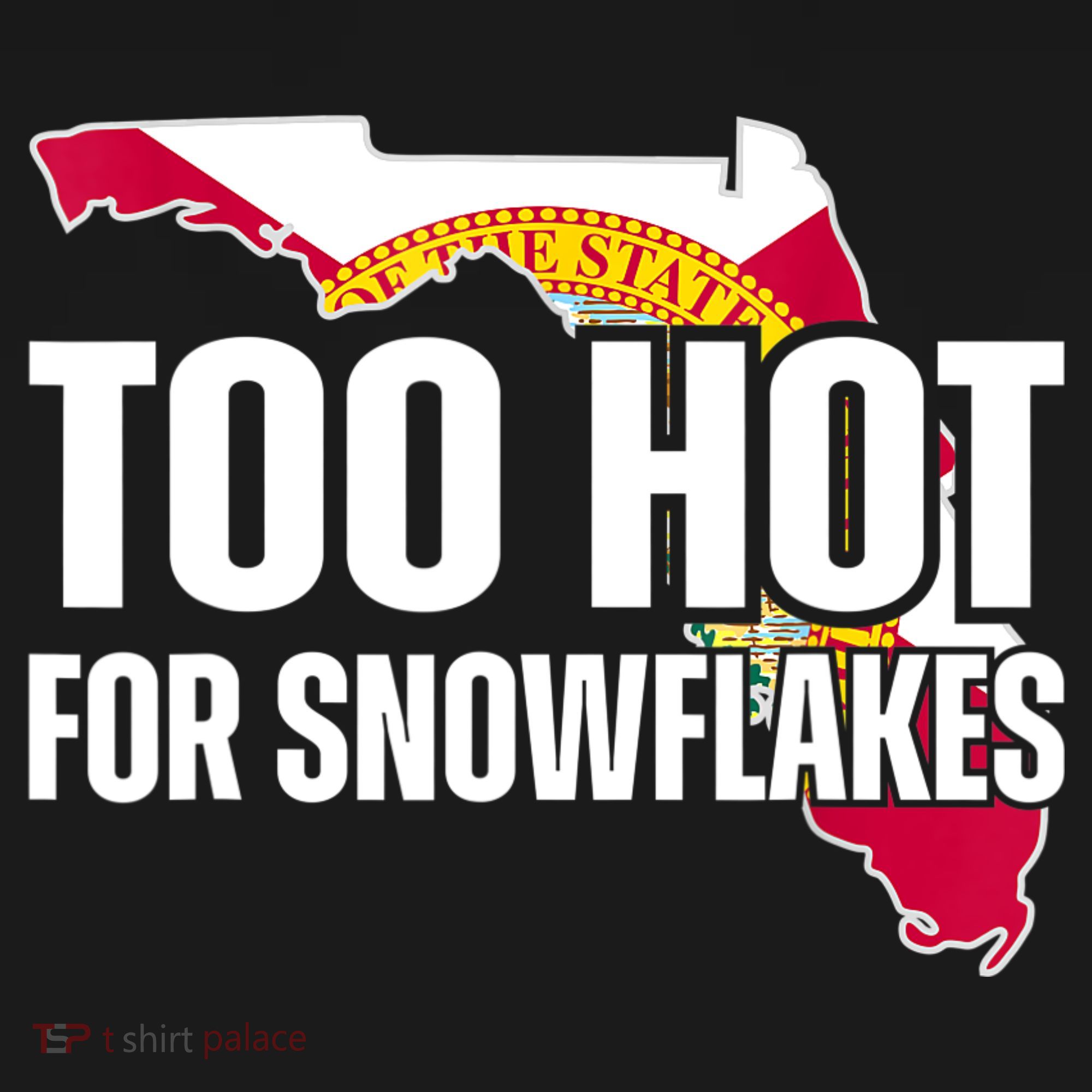Too Hot For Snowflakes Florida Flag Map State Funny Saying Visor