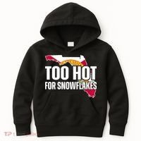 Too Hot For Snowflakes Florida Flag Map State Funny Saying Kids Hoodie thumb 0