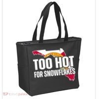 Too Hot For Snowflakes Florida Flag Map State Funny Saying Tote Bag thumb 2