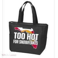 Too Hot For Snowflakes Florida Flag Map State Funny Saying Tote Bag thumb 3
