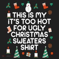 Too Hot For Ugly Christmas Sweater Shirt Beanie thumb 2