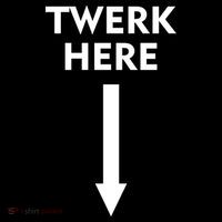 Twerk Here Funny Arrow Down Bucket Hat thumb 4