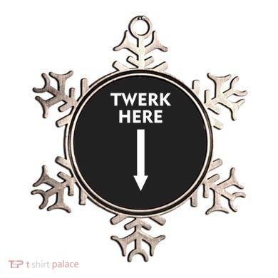 Twerk Here Funny Arrow Down Ornament