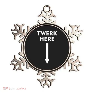 Twerk Here Funny Arrow Down Ornament