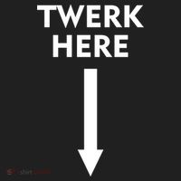 Twerk Here Funny Arrow Down Golf Towel thumb 3