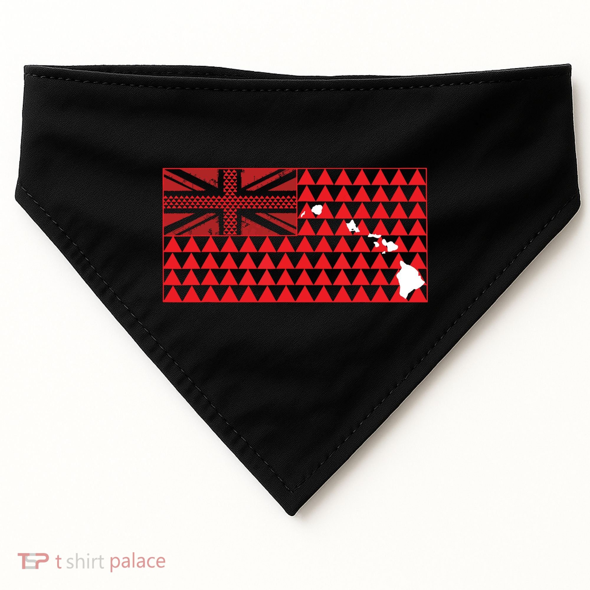 Tribal Hawaiian Flag State Of Hawaii USA-Made Doggie Bandana