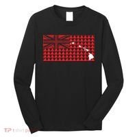 Tribal Hawaiian Flag State Of Hawaii Long Sleeve Shirt thumb 0