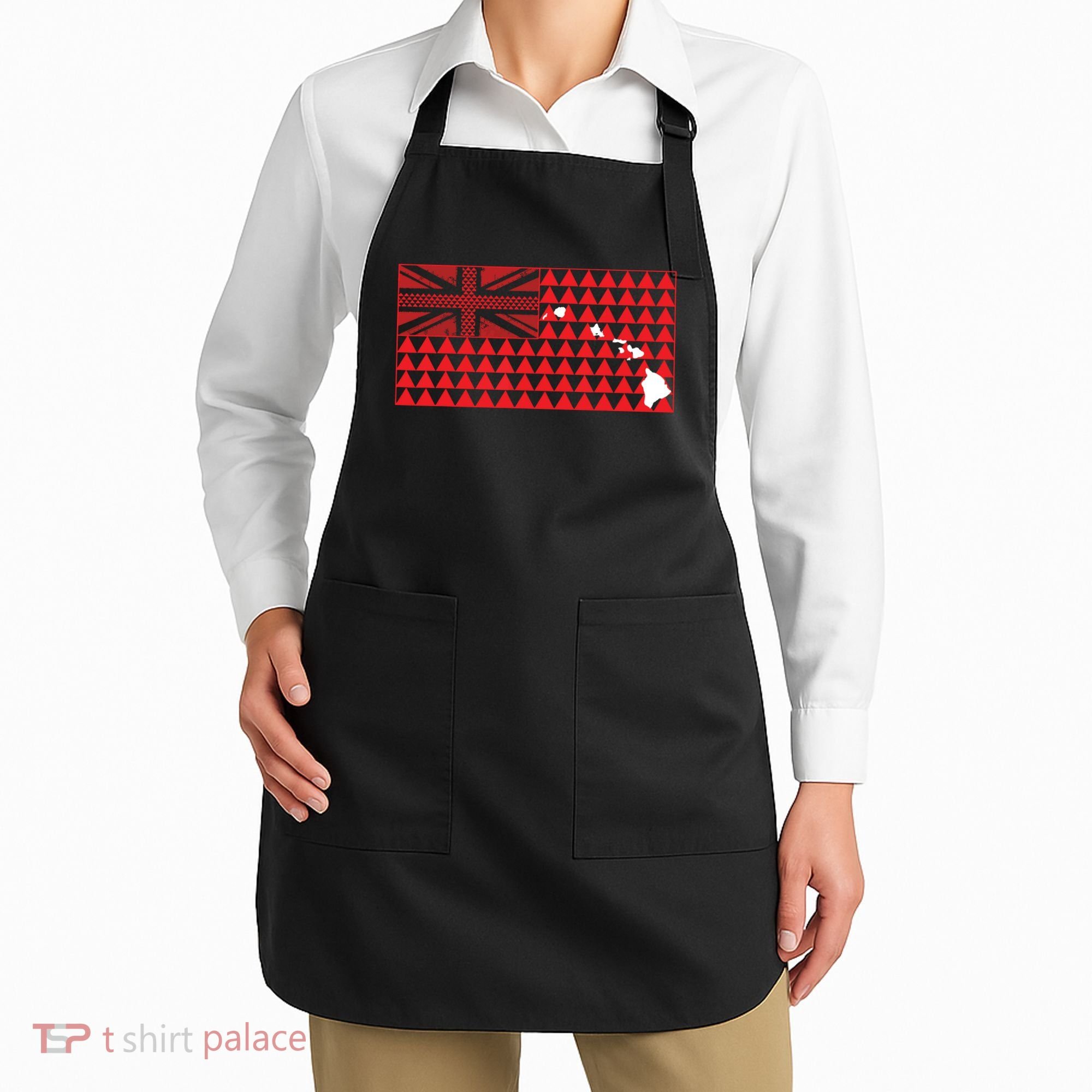 Tribal Hawaiian Flag State Of Hawaii Apron