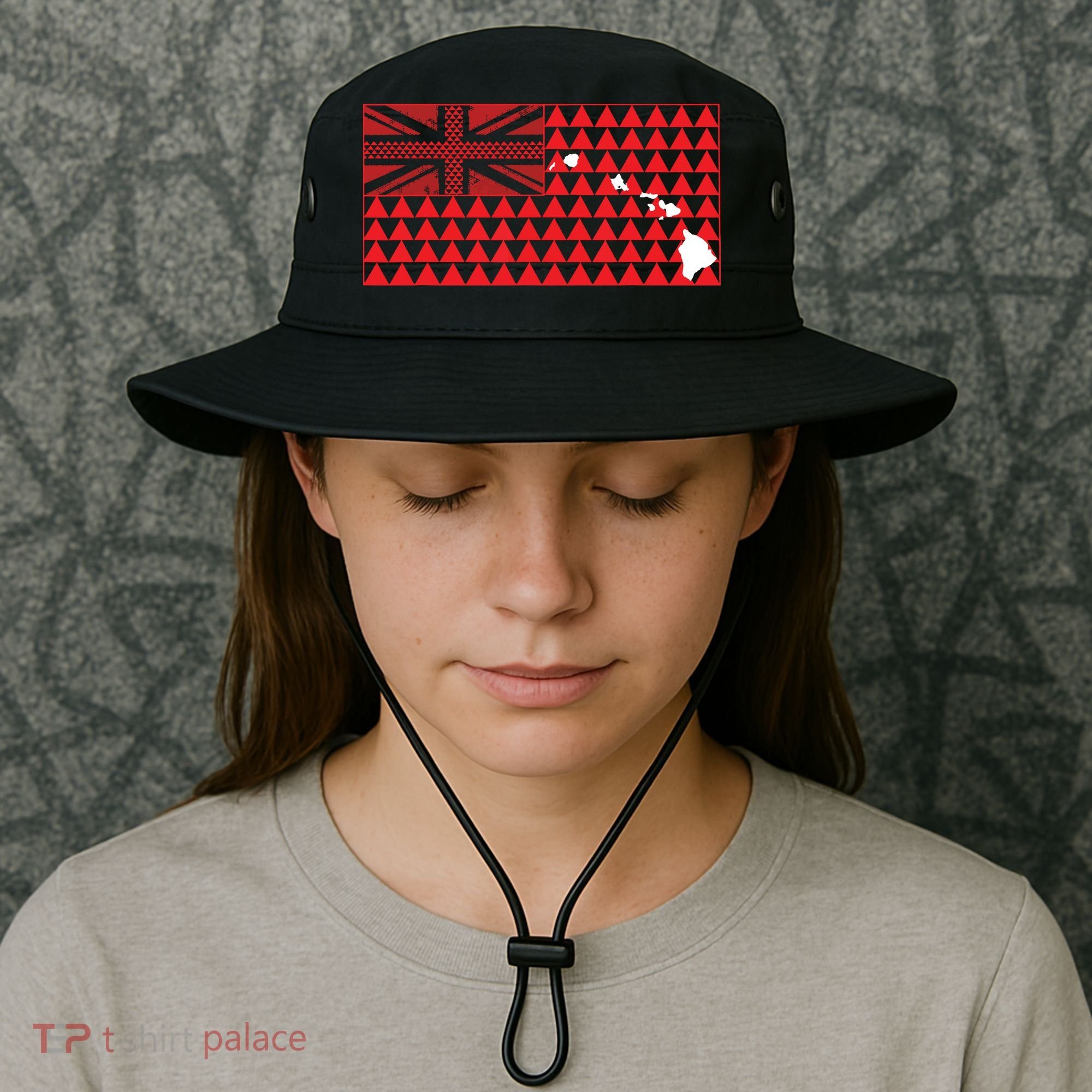 Tribal Hawaiian Flag State Of Hawaii Bucket Hat