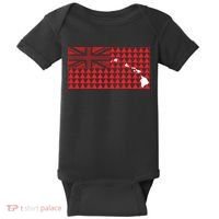 Tribal Hawaiian Flag State Of Hawaii Baby Bodysuit thumb 0