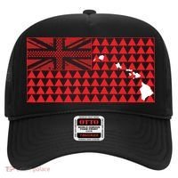 Tribal Hawaiian Flag State Of Hawaii Hat thumb 0