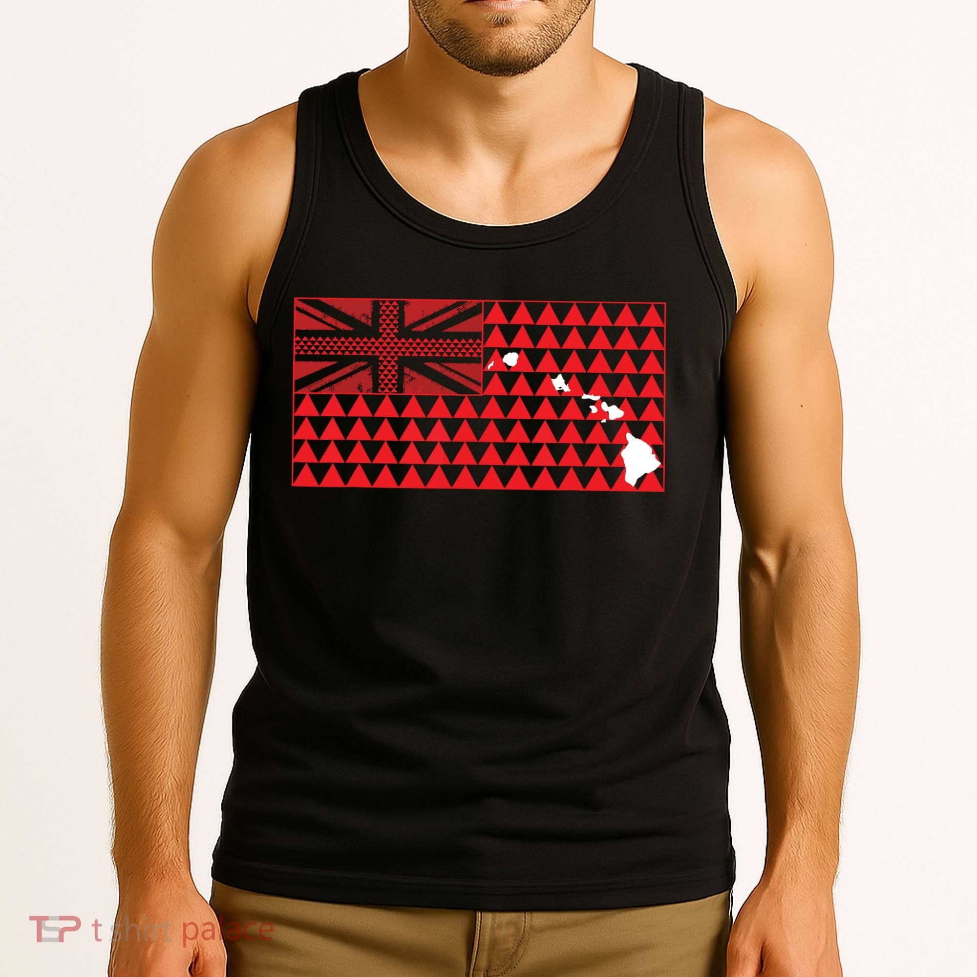 Tribal Hawaiian Flag State Of Hawaii Tank Top