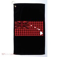 Tribal Hawaiian Flag State Of Hawaii Golf Towel thumb 0