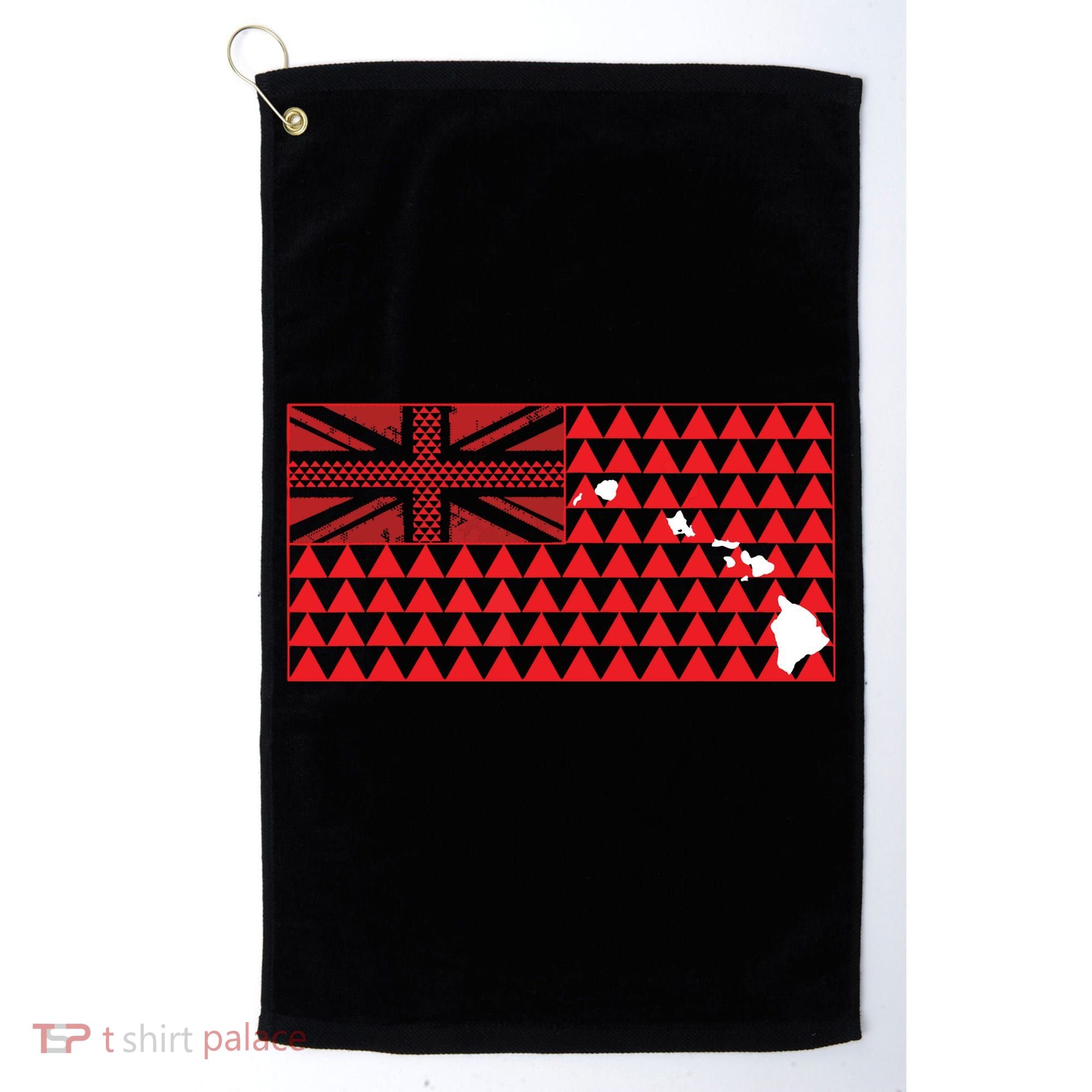 Tribal Hawaiian Flag State Of Hawaii Golf Towel