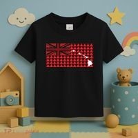 Tribal Hawaiian Flag State Of Hawaii Toddler T-Shirt thumb 3
