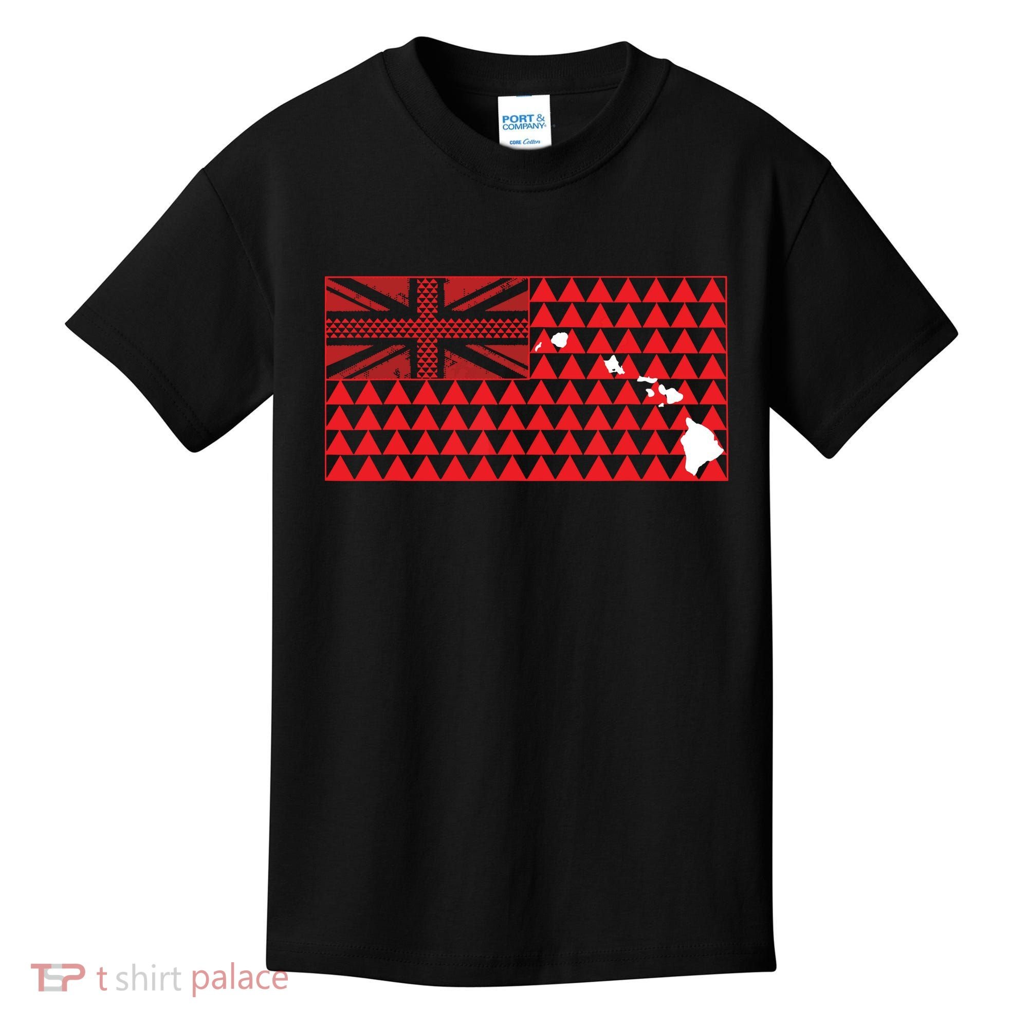 Tribal Hawaiian Flag State Of Hawaii Kids T-Shirt
