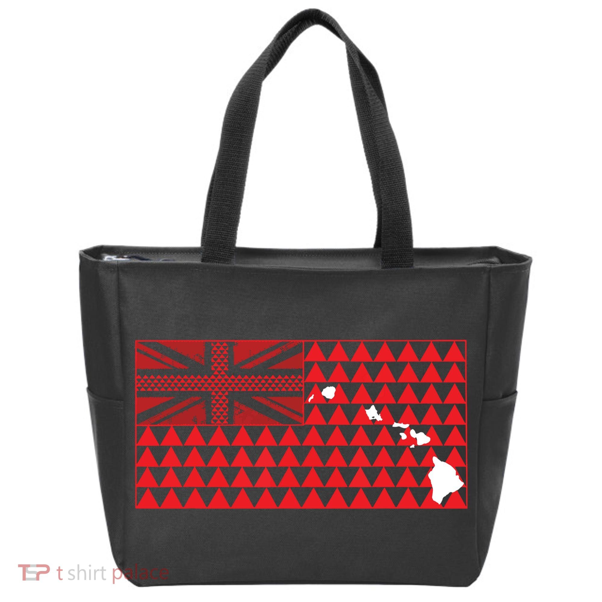 Tribal Hawaiian Flag State Of Hawaii Tote Bag