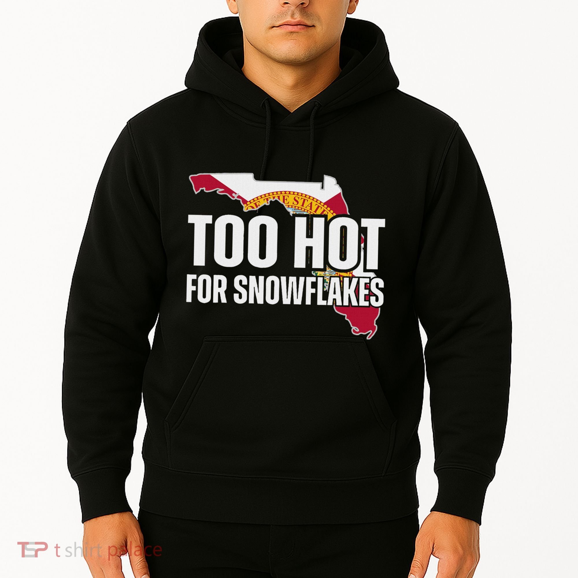 Too Hot For Snowflakes Florida Flag Map State Funny Saying Hoodie