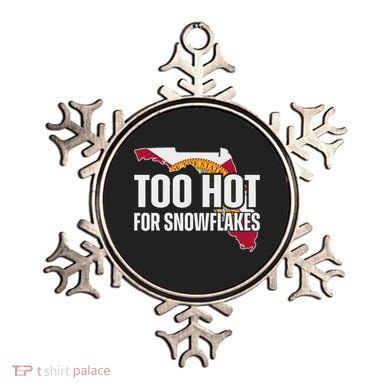Too Hot For Snowflakes Florida Flag Map State Funny Saying Ornament