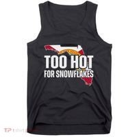 Too Hot For Snowflakes Florida Flag Map State Funny Saying Tank Top thumb 0