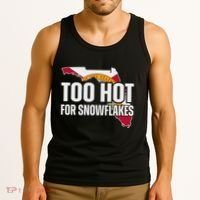 Too Hot For Snowflakes Florida Flag Map State Funny Saying Tank Top thumb 3
