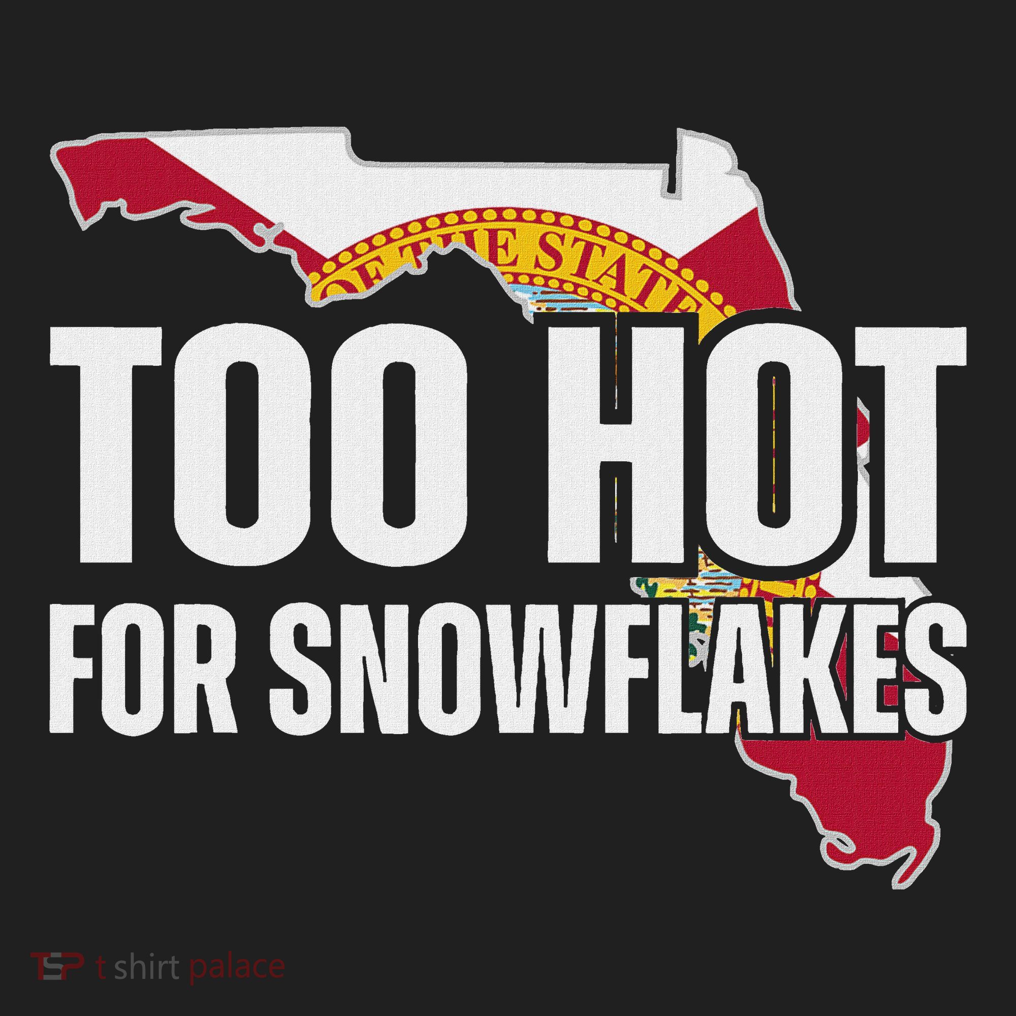 Too Hot For Snowflakes Florida Flag Map State Funny Saying Golf Towel