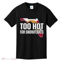 Too Hot For Snowflakes Florida Flag Map State Funny Saying Kids T-Shirt thumb 0