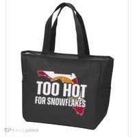 Too Hot For Snowflakes Florida Flag Map State Funny Saying Tote Bag thumb 3
