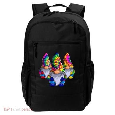Three Hippie Gnomes Peace Gnome Funny Retro Tie Diy Design Backpack