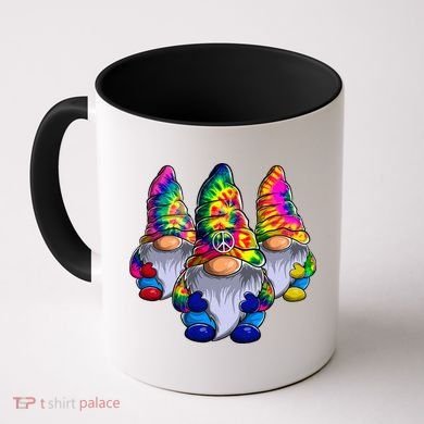 Three Hippie Gnomes Peace Gnome Funny Retro Tie Diy Design Coffee Mug
