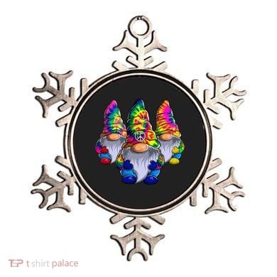 Three Hippie Gnomes Peace Gnome Funny Retro Tie Diy Design Ornament