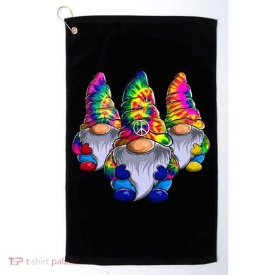 Three Hippie Gnomes Peace Gnome Funny Retro Tie Diy Design Golf Towel